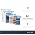 thumbnail image 2 of Basics Vacuum Storage Bags with Hand Pump for Travel, Space Saving Compression Bags for Clothes and Blankets, Clear, 12 Pack (3 Small, 3 Medium, 3 Large & 3 Jumbo), 2 of 4