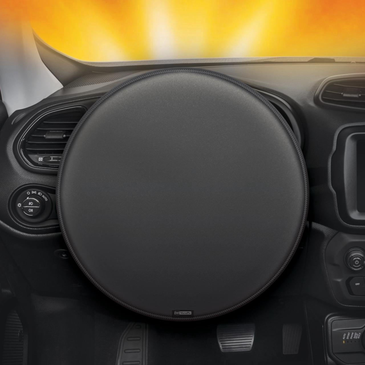 Case of 4 - WeatherPro Steering Wheel Sunshade Cover (18" x 18") Universal Design