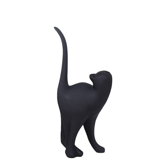 Elegant Desktop Resin Cat Figurine Sculpture Unique Indoor Decoration for Home Bookshelf Idea for Cat Lovers