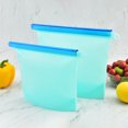 thumbnail image 5 of Riguas 500/1000/1500ML Food Storage Bag Reusable Good Sealing Food Preservation Silicone Fruit Meat Fresh-keeping Bag with Scale for Home, 5 of 8