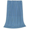 thumbnail image 2 of Bingfone Blue Gingham Print Flannel Fleece Blanket Throw Blanket For Bed,Sofa,Couch,Travel,Camping(50"X40"), 2 of 9