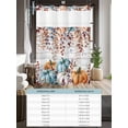 thumbnail image 6 of No Hook Cloth Fabric Shower Curtain with Snap in Liner, Orange Blue Pumpkin Fall Waterproof Shower Curtains Set with See Through Top Window, Thanksgiving Maple Leaf Vintage Bath Curtains 60"x72", 6 of 6