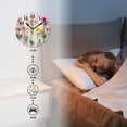 thumbnail image 3 of 12 Inch Wall Clock Battery Operated Silent Clock Decorative for Office, Kitchen, Outdoor, Living Room，Flowers Frame on White Wooden Stunning, 3 of 4