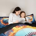 thumbnail image 4 of Erosebridal Baseball Sport Theme Twin Comforter Sets,Boys Ball Game Bedding Set For Ball Lovers, Reversible 2-Piece, 4 of 7