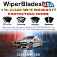 thumbnail image 2 of 2024 BMW 530i Beam Wiper Blades Wipers w/1yr Warranty (Set of 2) (WiperBladesUSA), 2 of 5