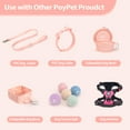 thumbnail image 5 of PoyPet Non-Pulling Dog Harness,Waterproof PVC Harness with 2 Leash Clips,Pink M, 5 of 7