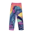 thumbnail image 3 of Vsdgher Hip-Hop DJ Dolphin Print Mens Pajama Pants Sleep & Lounge Pants, PJ Bottoms With elastic waistb and Pockets, 3 of 5