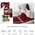 thumbnail image 4 of Merry Christmas Throw Flannel Blanket 32x48In Cute Snowman Trees Gifts Snowflake Red Black Plaid Super Soft Cozy Bed Blanket, Lightweight Plush Fuzzy Bed Throw for Bedroom Sofa Couch Living Room, 4 of 4