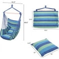 thumbnail image 5 of Hanging Rope Hammock Chair Swing Seat with Pillow for Porch, Patio and More Indoor Outdoor Spaces, 5 of 7