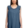 thumbnail image 2 of Moomaya Womens Sleeve Nightdress For Ladies Solid Cotton Nightwear, 2 of 6