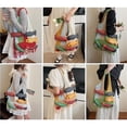 thumbnail image 7 of JKCCZLL Knitted Beach Shoulder Bag for Women 3D Fish Bohemian Tote Versatile Purse Soft Hobo Handbag for Summer Vacation 2026,A Green,outdoor, 7 of 7