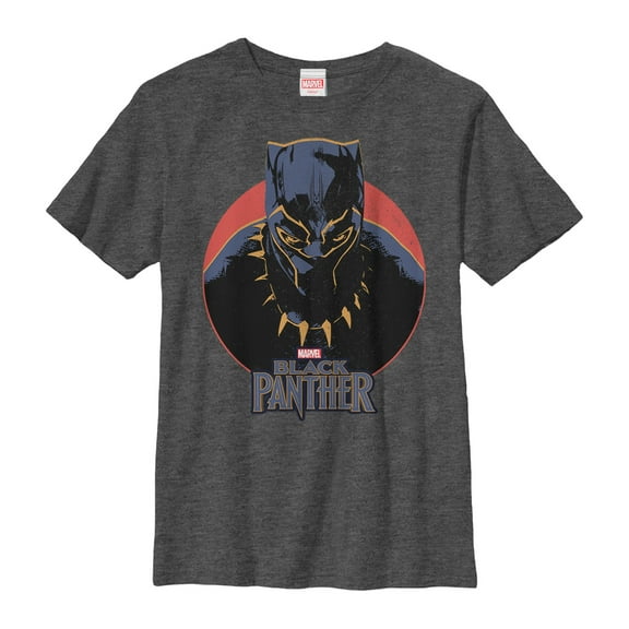 Boy's Marvel Black Panther Retro  Graphic Tee Charcoal Heather X Large