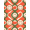 Coral Olive Green Ivory, Pattern 7, variant on ODIKA 8'x10' Washable Area Rug Non-Slip Chair-Friendly Mat Modern Asymmetrical Face Graphic Bold Geometric Shape Accent for Dining Room, Large Office, Lounge
