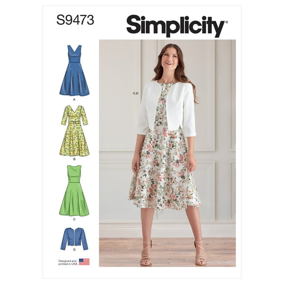 Simplicity Misses Dresses and Jacket-6-8-10-12-14