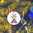 thumbnail image 3 of 26 adornos de letras del alfabeto de acrílico rojo con diseño de cervatillo | 7 x 7 cm para colgar en el árbol de Navidad, ideal para decorar el hogar y la escuela, 3 of 4