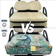 thumbnail image 6 of FUIALDOLG Blue Peacock Golf Cart Seat Cover 51x30 Inch Comfort Golf Cart Seat Towel Blanket,Anti Scratch Foldable Club Car Seat Cover with Storage Pocket,Universal Fit 2 Seats Carts, 6 of 8