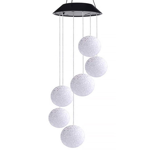 Cadena de luz solar que cambia de color, campanas de viento, lámpara, bola LED, luz colgante decorativa para patio al aire libre Sweethay HA005300-00B