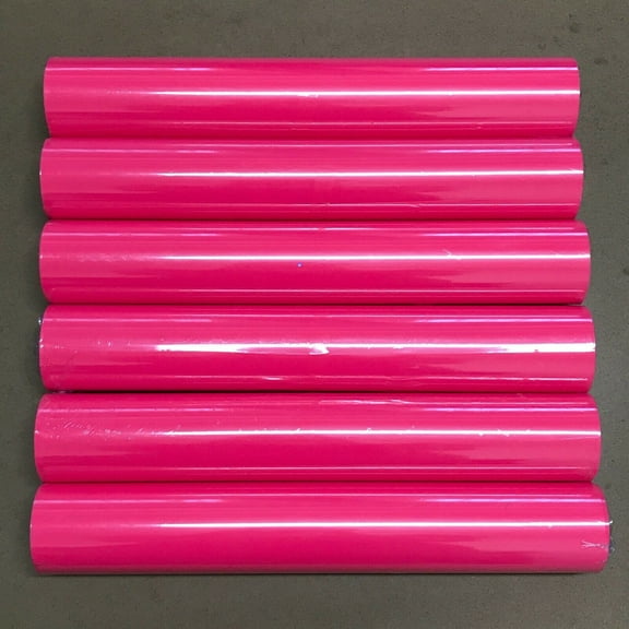 6 Roll 12" x 5Feet 12Feet Pink HTV Iron On Heat Transfer Vinyl for T Shirt Bags Hats Shoes Cricut