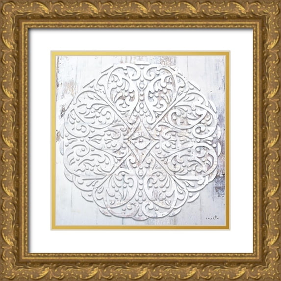 Sophie 6 26x26 Gold Ornate Wood Framed with Double Matting Museum Art Print Titled - Wood Dialogue