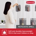 thumbnail image 3 of Rubbermaid Frosty Heavyweight Waterproof PEVA Shower Curtain Liner with Storage Pockets, BPA-Free, 70 x 72 Inches, 3 of 10