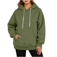 thumbnail image 2 of Sevevn Women's Oversized Hoodie Sweatshirt Casual Long Sleeve Pullover Hooded Sweatshirt with Kangaroo Pocket Drawstring Loose Fit Fleece Hoodie for Daily Wear Green S, 2 of 6