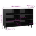 thumbnail image 4 of vidaXL Sideboard High Gloss Black 103.5x35x70 cm Engineered Wood, 4 of 5