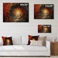 thumbnail image 4 of Designart "Red Wood Tunnel in Abstract II" Tunnels Print on Natural Pine Wood, 4 of 5