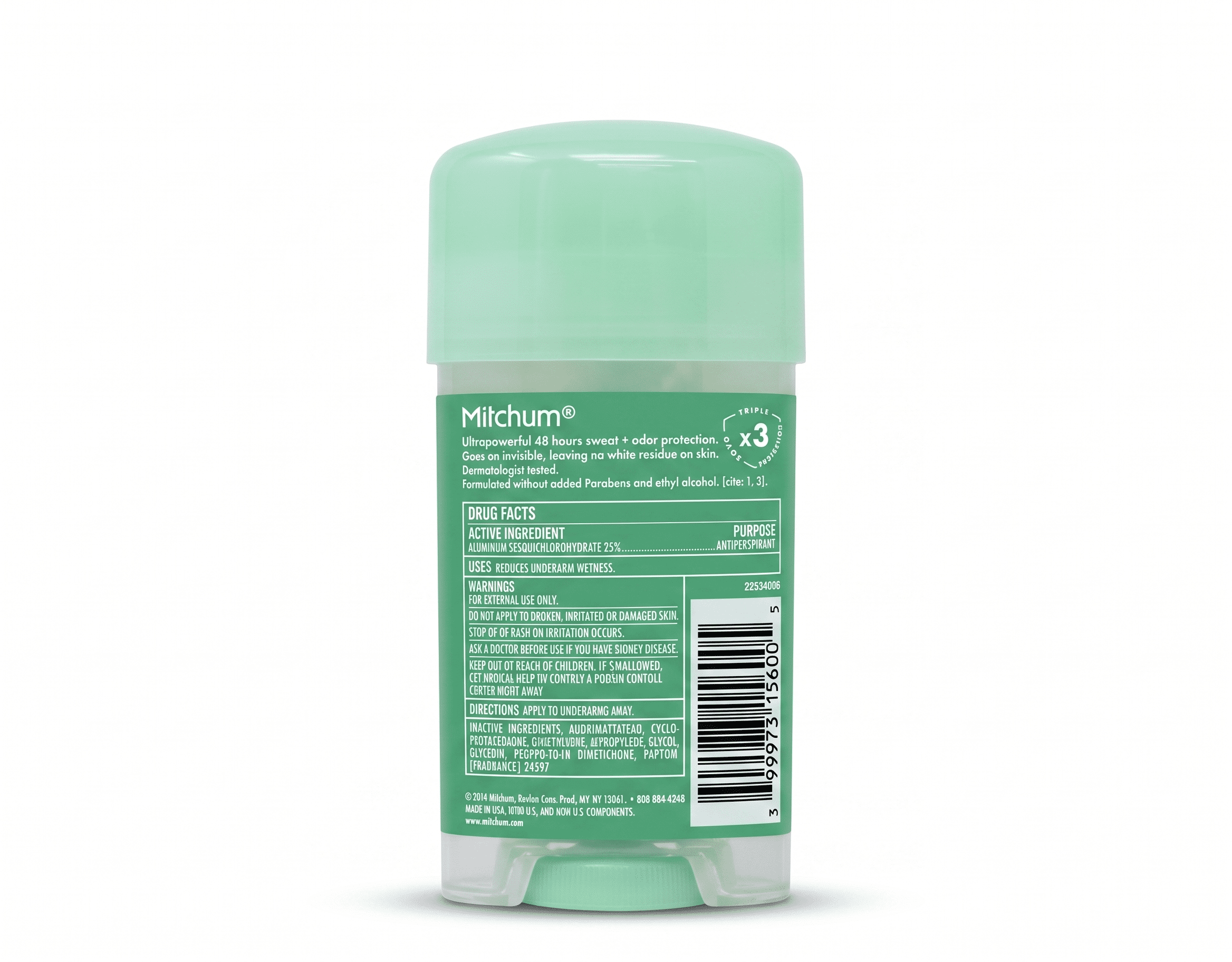 Mitchum Clear Gel Antiperspirant Deodorant Powder Fresh, 2.25 oz 16 Pack