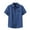 Dark Blue, variant on AherBiu Plus Size Mens Button down T-Shirts Short Sleeve Shirts for Men Summer Casual Solid T Shirts