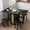 Black, variant on Conate Extendable Rattan Dining Table for 4-6 People, 4-in-1 Folding Wooden Dining Room Table with Storage Cabinet for Small Spaces, Home Office