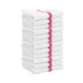 thumbnail image 5 of Arkwright Power Gym Hand Towels (12 Pack), 16x27 in., Soft Cotton, White with Pink Stripe, 5 of 5