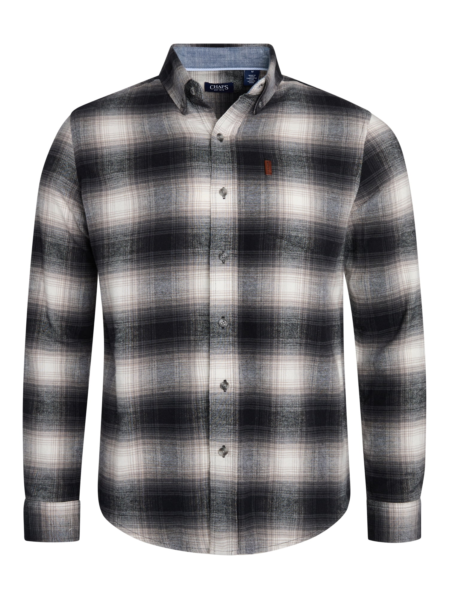 Chaps Men's and Big Men's Comfort Stretch Flannel Shirt, Sizes S-2XL