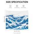 thumbnail image 2 of Bohemia Indoor Tapestry Decoration for Living Room Dorm College Office - Ocean Waves Simple Lines Washable Office Tapestry 51x59 Inches Japanese Modern Wall Hanging Tapestry, 2 of 5