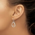 thumbnail image 4 of Auriga Fine Jewelry 925 Sterling Silver Double Teardrop Dangle Shepherd Hook Earrings for Women (L-35mm, W- 15mm), 4 of 5