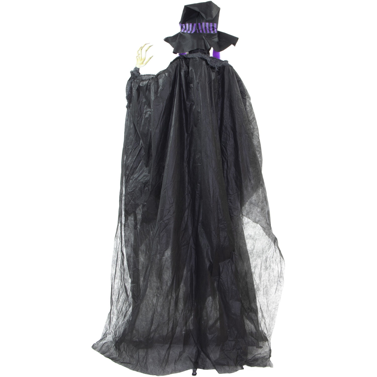 Haunted Hill Farm 6-Ft. Life-Size Witch Prop with Lights and Sound, Indoor/Covered Outdoor Halloween Decoration, HHWITCH-36FLSA