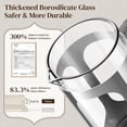 thumbnail image 3 of French Press Coffee Maker 34oz 1 L, No Plastic Touching Cafe, Heat Resistant Thickened Borosilicate Glass, Stainless Steel Brewer, Cold Brew Cafetera Teapot for Kitchen Travel Camping, Silver, 3 of 9