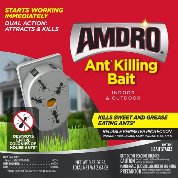 Amdro Ant Killer Bait Stations For Indoor Outdoor 8 Pack Walmart Com Walmart Com