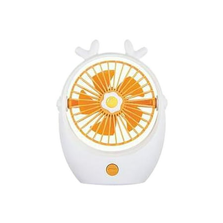 

Egmy Creative Cute Table Lamp Usb Fan 90 Degree Rotating Desktop Electric Fan Gift