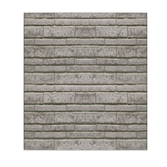 Dundee Deco Peel and Stick 3D Self Adhesive Foam Wallpaper - Grey Faux Slate, 2.3 ft X 2.5 ft, each, 5-pack
