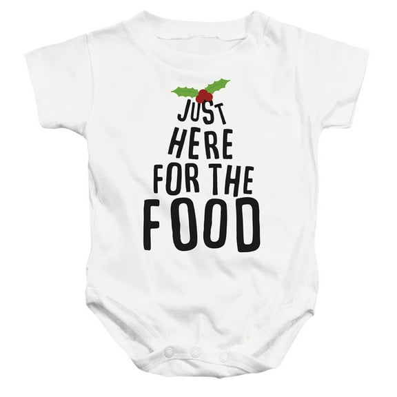 Just Here for the Christmas Food Unisex Infant Snap Suit for Baby