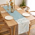thumbnail image 3 of Table Runner 70 Inches Long for Kitchen Dining, Blue Coastal Starfish Dresser Scarf Farmhouse, Dining Table Decorations for Wedding/Parties, Summer Beach Ocean Abstract Art 13 x 70 In, 3 of 8