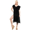 thumbnail image 3 of HAPPY BAY Women's Beachwear Summer Swim Beach Dress Cover ups for Swimwear Women Short Front Tie Swimsuit Coverups for Women M-L Black_AC115, 3 of 5
