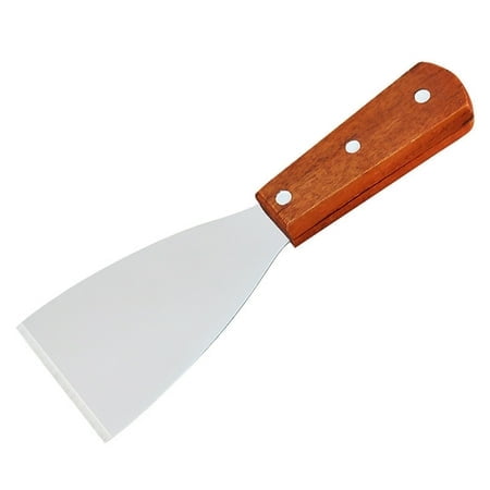 Wooden Handle Stainless Steel Shovel Pizza Spatula Steak Cooking Frying Shovel Kitchen Baking Teppanyaki Long Metal for Cooking Stainless Camp Cookware Set 304 Kitchen Teal Metal Flat Cooking Tongues