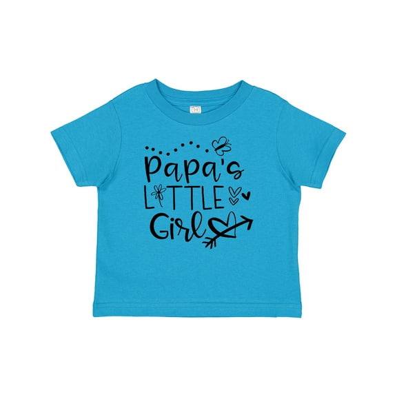 Inktastic Papa's Little Girl with Hearts Flower and Butterfly Girls Baby T-Shirt