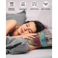thumbnail image 4 of Vintage Floral Pillow Covers King Size 2 Pack, Farmhouse Botanical Flowers Soft Bed Throw Pillowcases Breathable Cooling Long Lumbar Body Pillow Sham Cover for Bed Sofa 20''x36'', 4 of 7