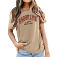 thumbnail image 2 of Trendfront Womens Brooklyn New York Graphic Tops Crewneck Casual Loose Fit Short Sleeve Tee Trendy Fashion T Shirts Pullover Streetwear, 2 of 4