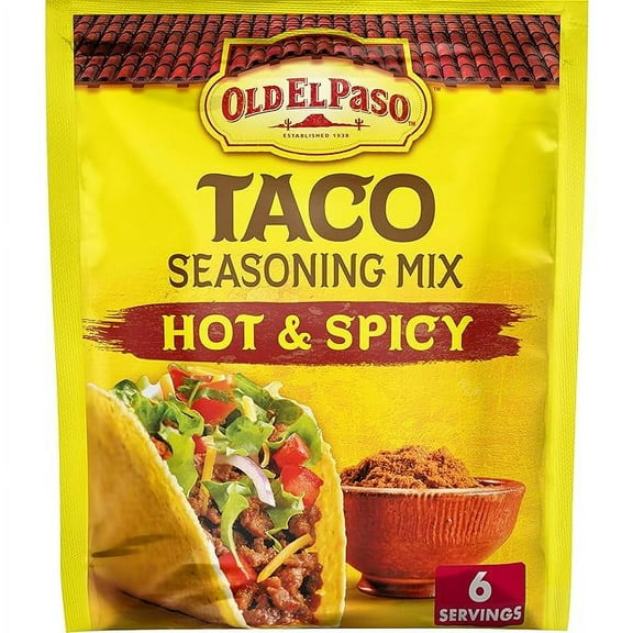 Pack of 2 Old El Paso Hot & Spicy Taco Seasoning, 1 oz.