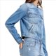 thumbnail image 3 of Chaqueta Vaquera de Larga para Mujer, con Botones y Bolsillos en el Pecho, Informal. Azul XXL, 3 of 8