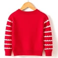 thumbnail image 3 of Tfken Christmas Boys Kids Sweater Long Sleeve Cartoon Print Pullover Comfortable Soft Sweater Red Size 5-6 Years, 3 of 5