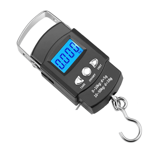 Bascula Digital Portatil Para Maleta Articulos De Viaje 50kg Malubero Negro
